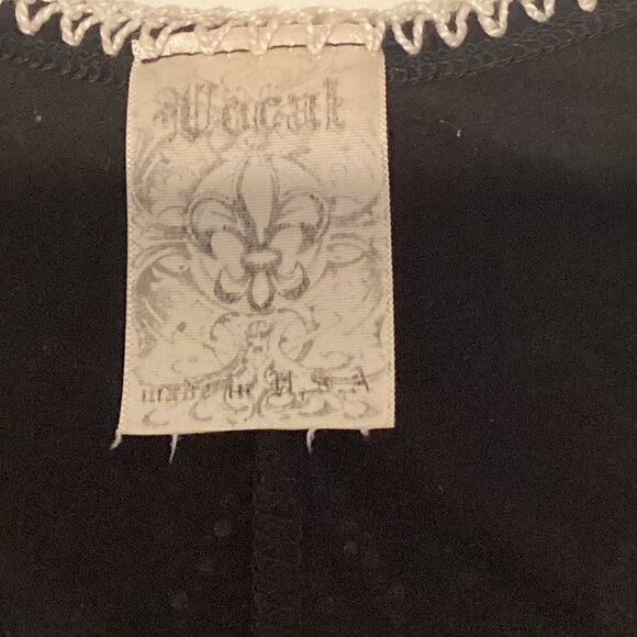 Vocal USA Sleeveless Graphic Beaded Dress Black Sharkbite Hem 262i - Picture 7 of 7